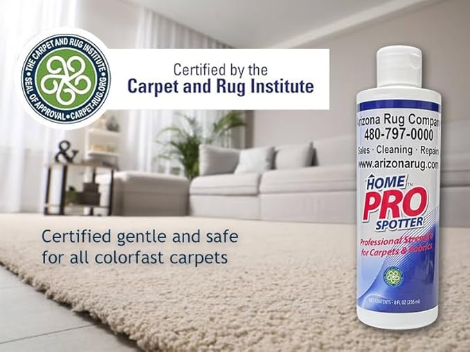 Stain Remover - Stain Remover for Rugs, Carpets, Mattress, Upholstery, Removes Pet Stains, Red Wine, Grease, Ink, Coffee - Home Pro Spotter, 8 oz
