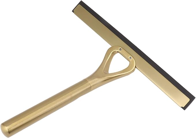 Stainless Steel Squeegee Tools, Window Glassware Household Bathroom Squeegees Mirror Artifact Glass Brush for Scratch Glass Cleaner Gold Tile Ceramic Shower Squeegees