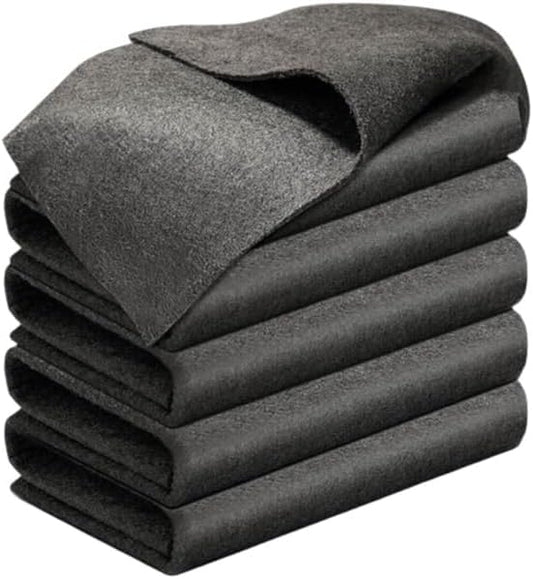 Thickened Magic Cleaning Cloth, 2026 Upgrade Reuseable Streak Free Microfiber Cloth Magic Fiber Microfiber Cleaning Cloth, Multipurpose Miracle Rags for Kitchen, Window, Glass, Cars (5Pcs, 12x12 in)