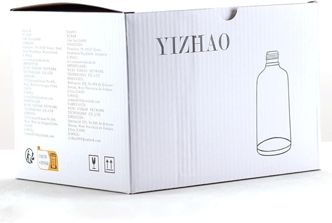 YIZHAO Clear Glass Spray Bottles 1oz, with Small Fine Mist Spray, Metal Cap, Refillable for Essential Oil,Travel,Cleaning,Perfume,Aromatherapy,Makeup – 12 Pcs