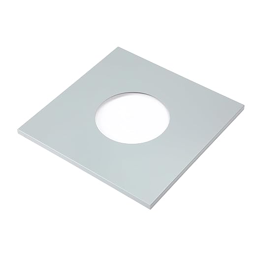 Alpine Industries Circle Lid 29 Gallon Sturdy Steel Cube Recycling Container, Square Opening - 3 Color Cans Available Sold Separately (Lid Circle Opening)