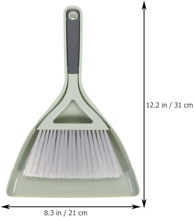 UTHCLO Mini Broom and Dustpan Set Portable Handheld Desktop Cleaning Kit Compact Small Dustpan Brush for Keyboard Laptop Tabletop Use