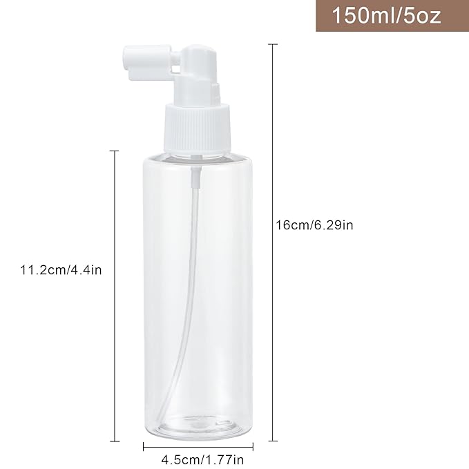 Yebeauty Clear 4 Pack 5oz 150ml Reusable Travel Spray Bottles Plastic Small Spray Bottle Empty with Tight Cap Long Mouth Sprayers Atomizer for Plants Gardening Perfumes Cosmetics
