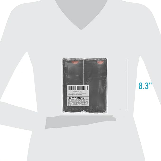 13 Gallon Trash Bags Drawstring, 50 Count Bulk, Black & Unscented Garbage Bags, Multi-purpose Tall Kitchen Trash Bags Can Liners for Business Home Commercial and Industrial