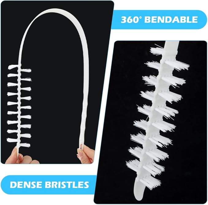 Olnverath 2PCS Washing Machine Cleaning Brush,Rolling Washing Machine Cleaner Front Loader Cleaning Tools with Storage Hook(23.23x5.51x1.38inch)