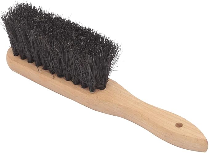 Aboniris Coal Shovel and Hearth Brush Set Made of Natural Wood and Coco Bristles, Hearth Tidy Set, Fireplace Shovel and Brush, Fireplace Tool Set, Metal Brush Pan Set, Fireplace Tools, Firepit Tools