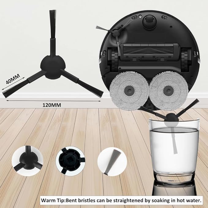 JoyBros Accessories for Dreame L10s Ultra Heat ONLY; X30 Ultra mops/Wipes X6; dust Bag X4; Filter HEPA X4; Main Brushes X2; Side Brushes X4 Spare Parts