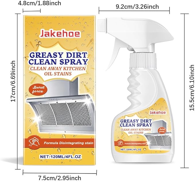 Multifunctional Powerful Kitchen Foam Cleaner, 2025 New All Purpose Oil Stain Cleaning Spray, Powerful Degreasing, Gentle Formula, Perfect Forovens, Grills And Microwaves (1)