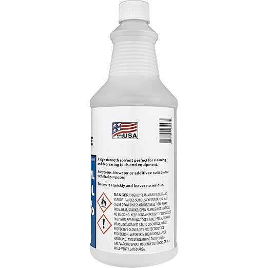MaxTite 99.9% Isopropyl Alcohol (2 Gallons (8 Pack, 32 fl oz) - Includes Heavy-Duty Spray Nozzle - Made in USA