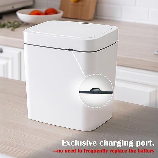 Two Blue Smart Sensor Trash cans with a Capacity of 3.2 gallons, Supporting Multiple Opening Methods, Waterproof Design, Anti Odor Design, Fast Response, Suitable for Kitchens,bedrooms,Offices, etc