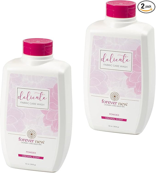 FOREVER NEW Granular Detergent Powder - Delicate Laundry Care Wash - Original Scented 64 oz. (32 oz. 2 Pack)