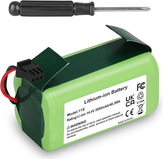 JYJZPB 14.4V 2800mAh Replacement Battery for Eufy RoboVac 11 11S 30 15C 25C 35C G10 G30 G30 Edge, G30 Hybrid, G30 Verge, G32Pro and Ecovacs Deebot N79, N79S, DN622, 500