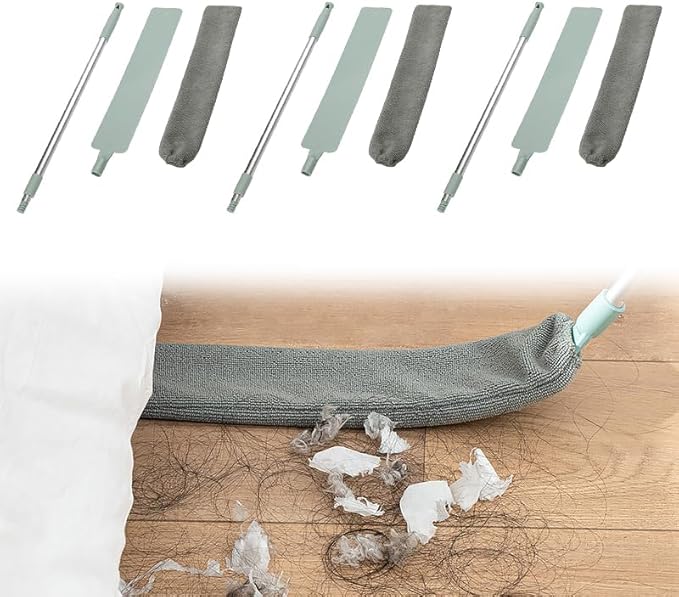 Retractable Gap Dust Cleaning Artifact |Extendable Duster Cleaning Tool for Hard-to-Reach Areas |Reusable Washable Dusting Wand for Home,Ceiling,Blinds,Under Furniture (3)