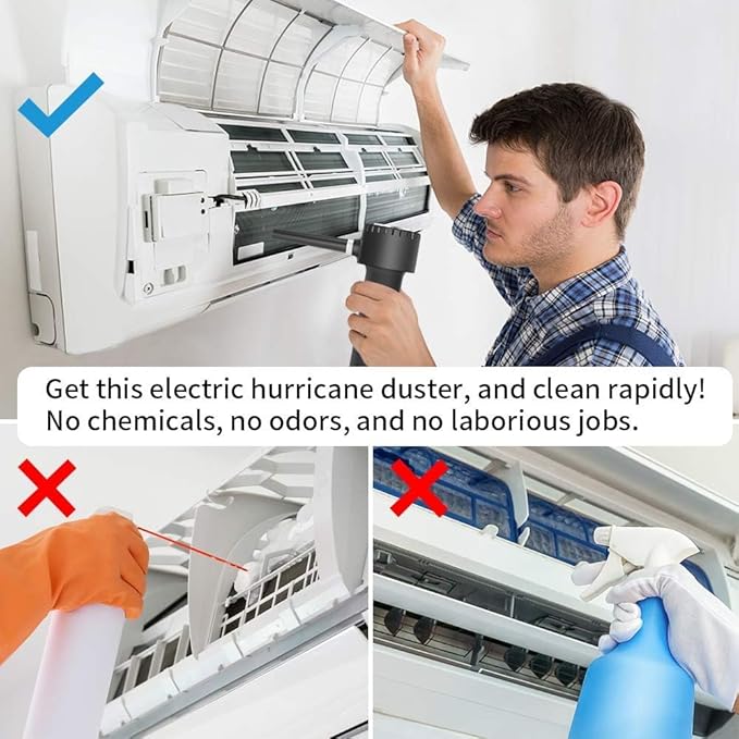 ABVOT Electric Air Duster, Compressed Air Duster, Portable 45000 RPM Cordless Dust Blower, 6000mAh Battery Air Can Duster, Powerful Computer Keyboard Cleaning Air Spray