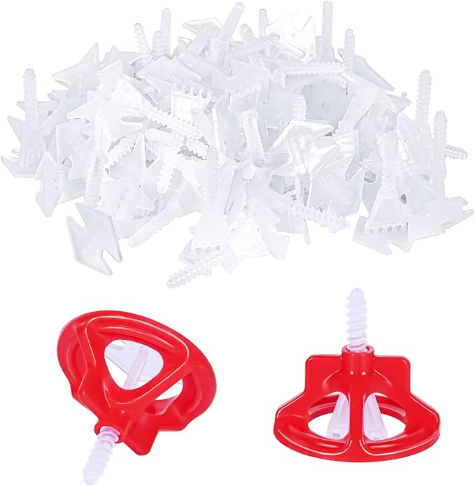HRGGN Professional Tile Leveling System Kit，Anti-Loosening Spacers/Wall, Bathroom Tiling - 1/16" Precision Alignment & Grout Spacing Tools(1000base, 1/16)