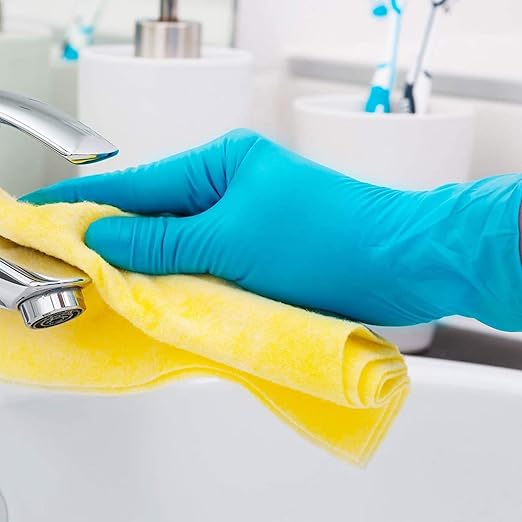 Jointown Basic Medical Blue Nitrile Exam Gloves - Latex-Free & Powder-Free - NGPF7003 (Case of 1,000), Large