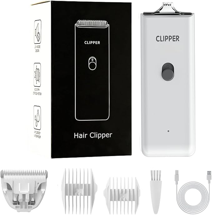 Grimgrow Dog Cat Home Hair Waterproof Clipper Portable Electric USB Rechargeable Pet Grooming Tools Low Noise Shaver Cordless Trimmer for Small and Large Pets