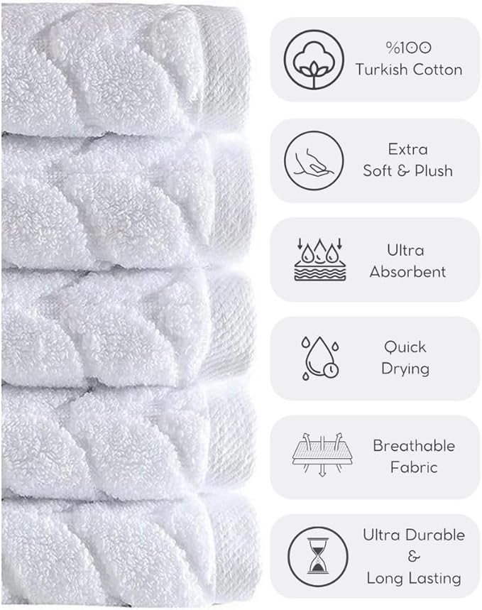BAGNO MILANO Turkish Bath Towels, Soft Plush Jacquard Luxury Bath Towels, Quick Dry Towel Set (Coral Red, 2 pcs Bath Towel Set)