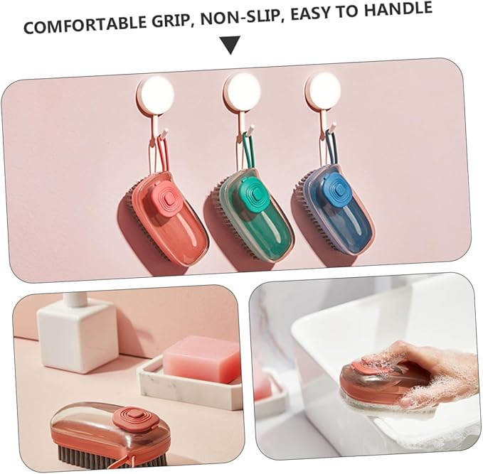 1pc Hydraulic Brush for Kitchen Laundry Hard Bristled Pot Brush Non-Slip to Store Design