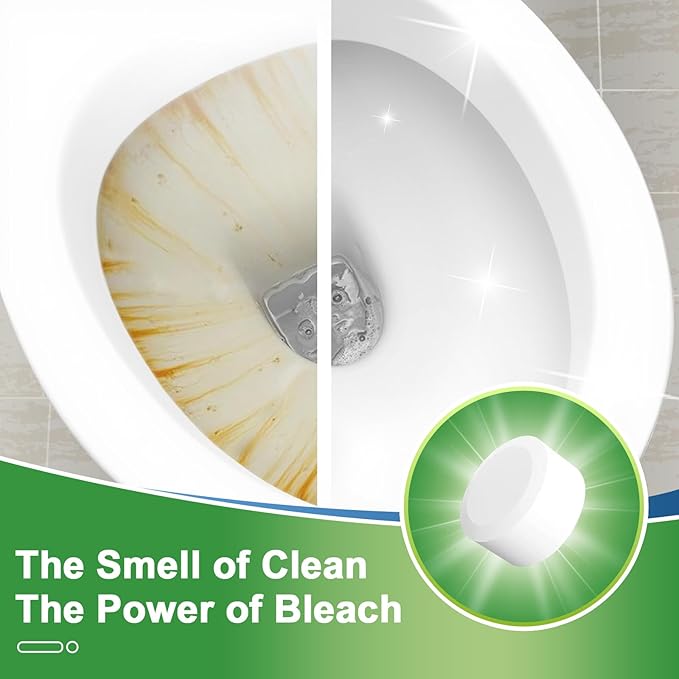 Msvvko Toilet Bowl Cleaner Tablets 30 PACK Automatic Toilet Tank Cleaners Hands-Free Continuous Cleaning for Bathroom Toilet Bowl