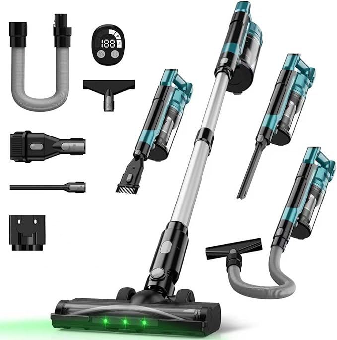 ZEXAPE Cordless Vacuum Cleaner for Makita 18V Battery, 7-in-1 Lightweight Stick Vacuum with HEPA Filter, 35KPA Suction, 350W Brushless Motor, 3 Modes for Floor, Carpet, Car(Battery Not Included)