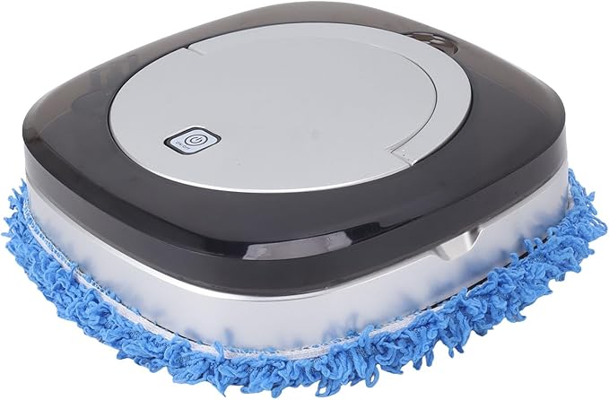 EMUKOEP Automatic Floor Mopping Robot Mopping Robot with Water Tank Vacuum and Mop Cleaning Robot (Silver)