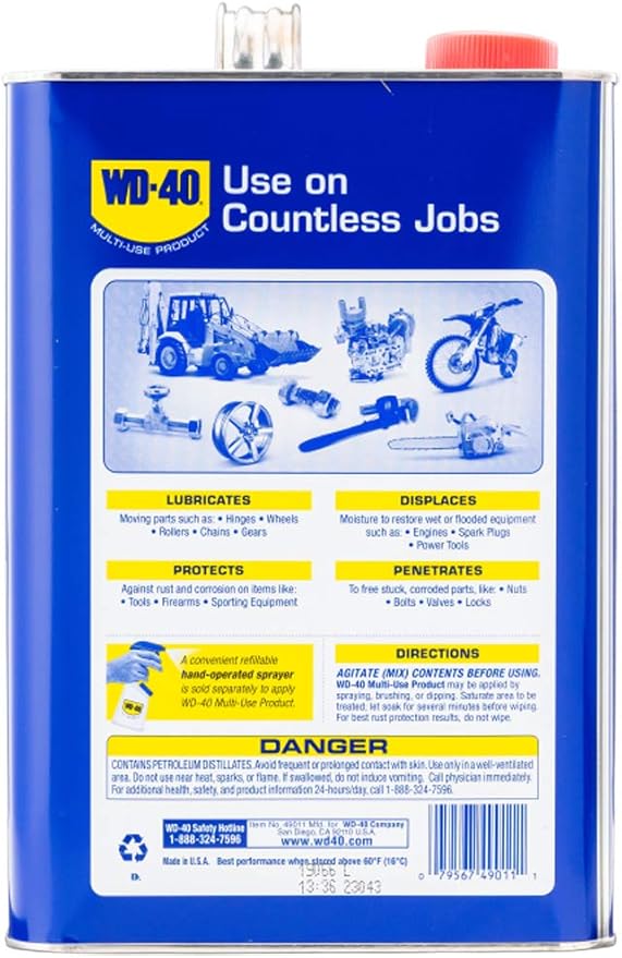 WD-40 Original Formula, Multi-Use Product with Smart Straw Sprays 2 Ways,12 OZ [12-Pack] & Multi-Use Product, One Gallon