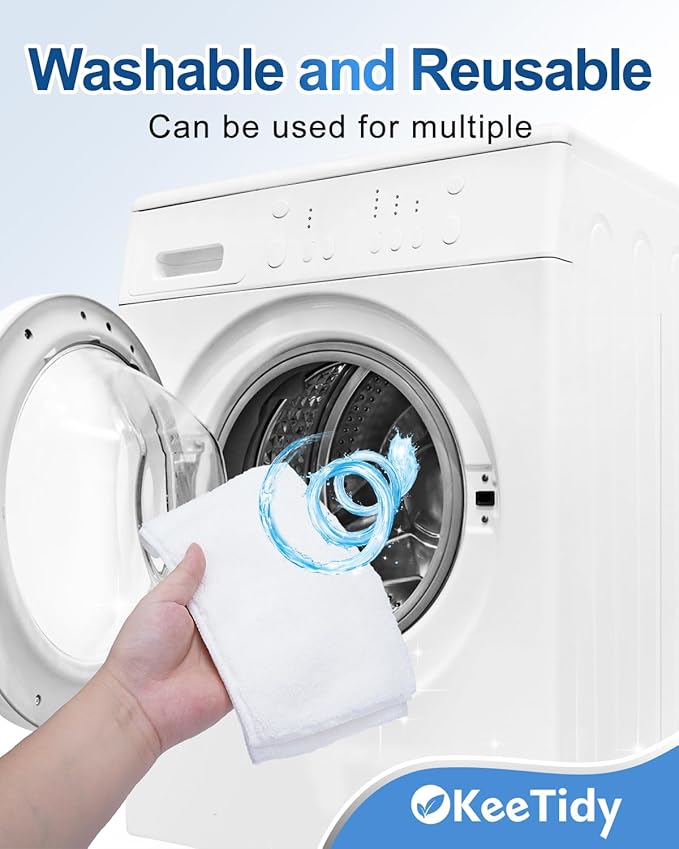 8 Pack Steam Cleaner Attachments Washable Microfiber Cloths Compatible with Dupray Neat Plus Steam Cleaners Accessories Steamer Cleaning Mop Pads, Large Rectangle Cloth