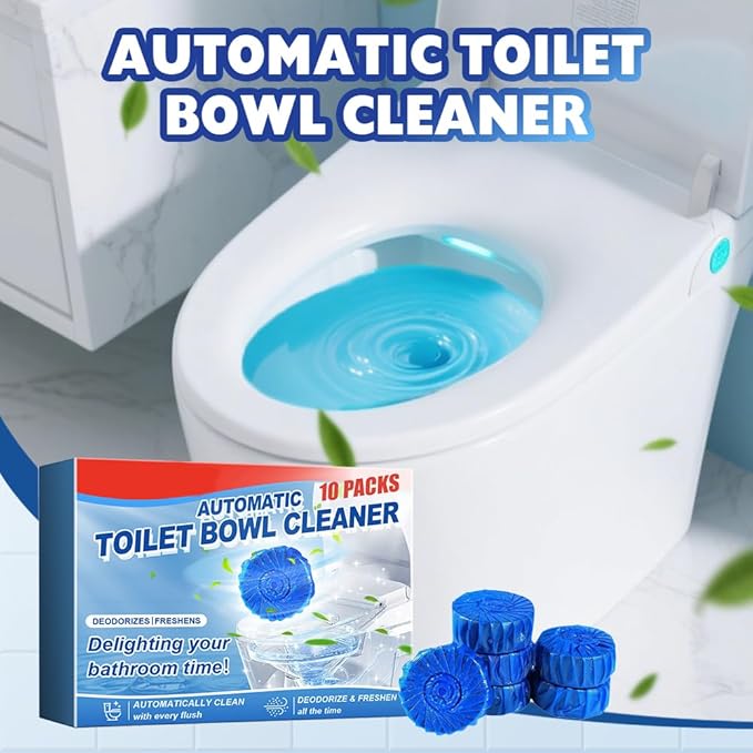 Automatic Toilet Bowl Cleaner, 2025 New Toilet Cleaning Tablets, Long Lasting Tank Cleaner for Bathroom, Convenient Blue Deodorizer, Easy Flush Cleaner Tablets for Home (20)
