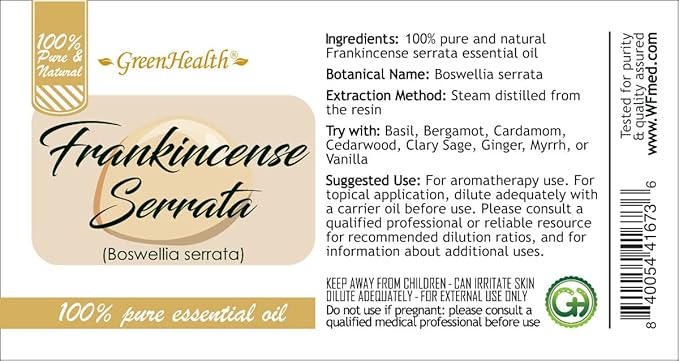 Frankincense Essential Oil - 32 fl oz -100% Pure Essential Oil - Aluminum Bottle - Greenhealth