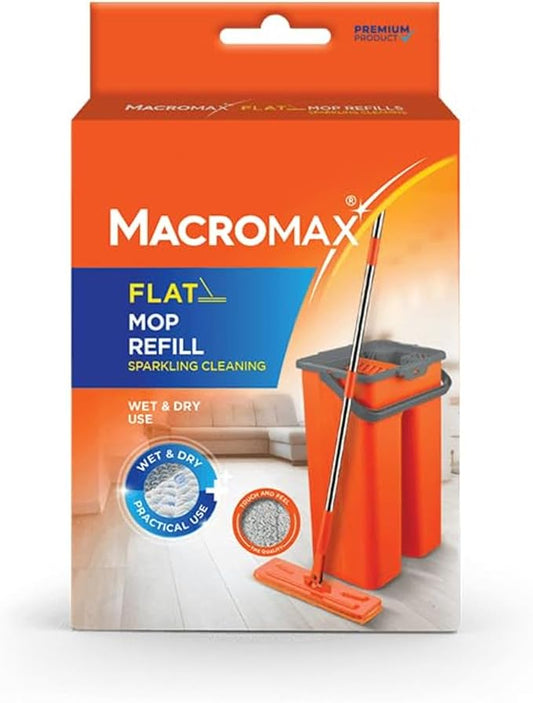 Macromax Multi Spray Mop Refills – 100% Microfiber Replacement Pads – Compatible with Flash & Funny Spray Mops – Lint-Free, Scratch-Free, Reusable – for Wood, Tile, Laminate & Glass