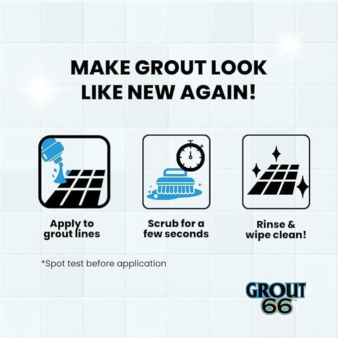 Armchem Grout66: Grout and Tile Cleaner with Low-Odor, Non-Fuming Formula Ideal for Heavy-Duty Cleaning, Quick Touch-Ups, and Tile Maintenance. This One Quart Kit ensures Effortless Cleaning.