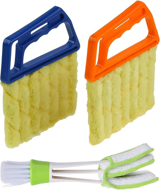 Blind Cleaner Duster Tool Microfiber Washable Cleaning Tools for Ceiling Fan Cleaner Duster and Blind Cleaner; Suitable for Louvers, Air Conditioning Vents, and Ceiling Fans (3-Pack)