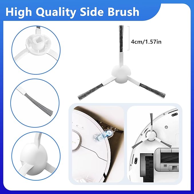 Replacement Part for Dreame L10 Ultra /L10s ultra /L10s pro/ L10s Pro Gen 2/ L10 prime; Xiaomi X10+/ X20+ Vacuum Cleaner,1Rubber Main Brush,6Mop Pads, 5Dust Bag,4Filters-iRobacc 21 PCS
