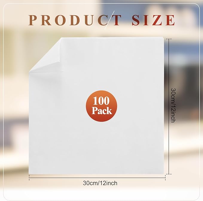 Tranqun 100 Pcs Disposable Microfiber Cleaning Cloth Bulk 12 x 12 Inch Lint Free Cloths Non Abrasive Window Wipes High Absorbent Microfiber Cleaning Rag for Household Kitchen Car Window