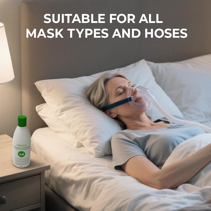 Purdoux CPAP Mask & Hose Soap Unscented(Pack of 3 Bottles, 250ML /8.4OZ Green Tea-Mint)-CPAP Supplies, CPAP Accessories, CPAP Soap Cleaner for CPAP Machine