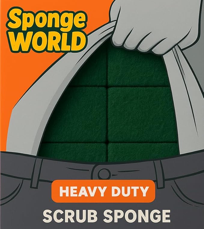 Dish Sponge, Kitchen Sponge, 24 Pack, Scrub Sponges, 7x10 cm, Pads for Dishes, 24 Pack Sponges for Dishes for Use Everyday for Tough Messes dualsided