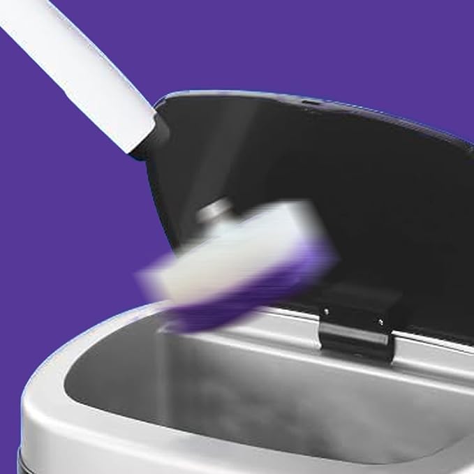 Disposable toilet brush head refills, with purple cleaning agent lavender fragrance, 50 pieces (Lavender)