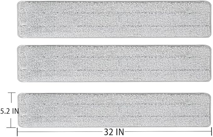 Microfiber Mop Pads 32-inch Replacement 6 Pack Reusable Wet & Dry Refill as Well as 36-inch Wet-use mops.