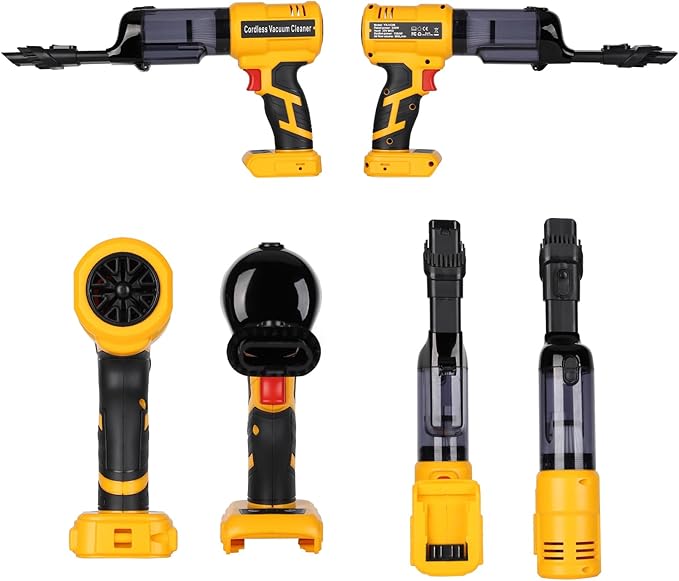 YEX-BUR Cordless Handheld Vacuum for Dewalt 20V Battery(Tool Only), 240W Powerful Car Vacuum with Brushless Motor, 3-Speed, 5 Filters, Portable Vacuum Cleaner for Home Office Car Pet
