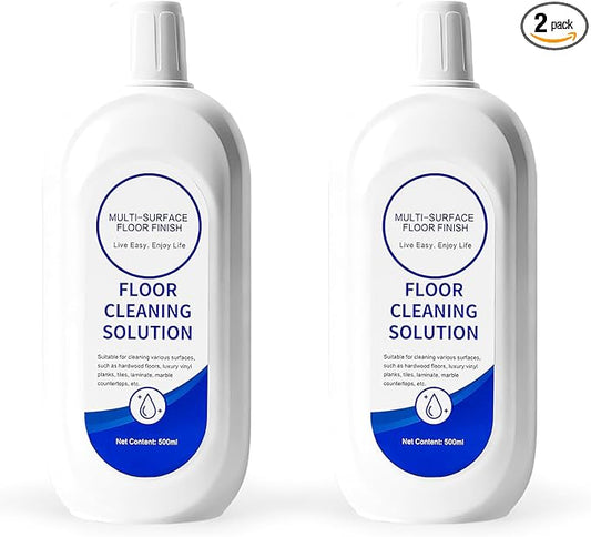 KEEPOW Floor Cleaner Solution 1000ml (2-Pack, Unscented) - Compatible with Tineco/Roborock Vacuum Mops & Floor Cleaner Solution, Residue & Streak Free for All Robot & Cordless Wet Dry Vacuums