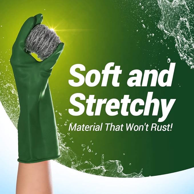 Fuller Brush Stainless Steel Scrubbing Sponges – 1-Pack (1 Set of 3 = 3 Pieces ) – Heavy Duty Kitchen Scour Sponges for Dishes, Pots & Pans