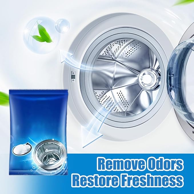 Washing Machine Cleaner, 2026 New Powerful Stain Remover for Washing Machine Tanks - Deep Clean Solution for HE Top Load and Front Load Washers, Descaler for Drum, Tub & All Internal Parts (1Pack)
