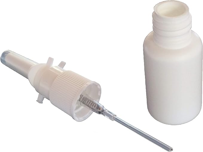 10-Pack 20ml Nasal Spray Bottle Mister - Empty Refillable White Plastic HDPE Spray Bottles - Reusable Nasal Sprayer for Nasal Medications