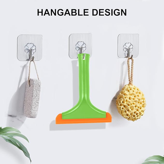 SetSail Silicone Shower Squeegee for Glass Doors Small Squeegee for Shower Glass Door Mini Squeegee for Car Window Cleaning 2 Packs, Green