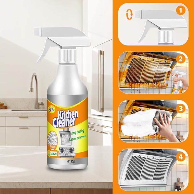 Kitchen Foam Cleaner, 2025 New All-Purpose Foam Spray for Stubborn Stains, Upgraded Multi-Purpose Cleaner for Pots and Pans (1PCS)