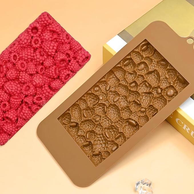 mostsom Chocolate Mold 3D Raspberry Silicone Mold for Fondant Candy Gum Paste Polymer Clay Resin Kitchen Baking Sugar Craft Cake Cupcake Decorating Tools (K_ 8.88x4.16x0.48 inch)