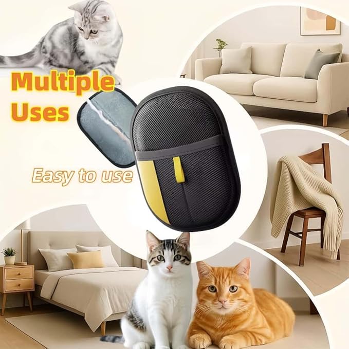 ZONCIHO Pet Hair Remover, Pet Hair Removal Gloves for Carpet, Couch, Furniture, Car Seat, Upgraded Pet Hair Removal Tool (2PCS)