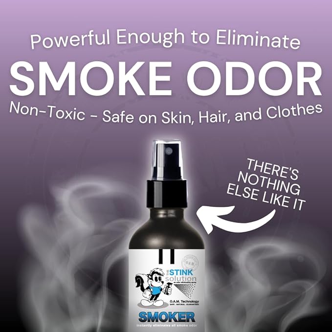 The Stink Solution Smoke Odor Eliminator Spray for Home, Car, Clothes, Hands, Hair, Walls, & More | Completely Neutralizes All Types of Smoke Odor | Best Smoke Smell Remover Bamboo Teak 1 Gallon