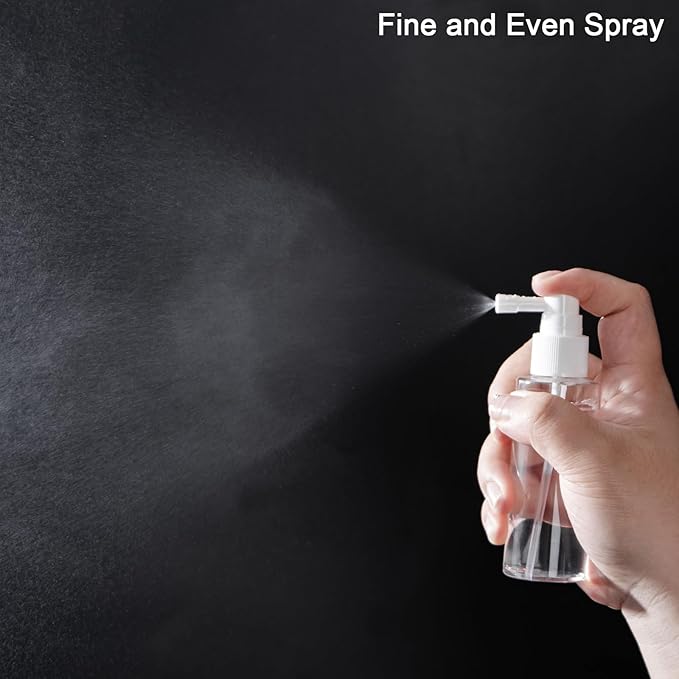 Yebeauty 6 Pack 60ml/2oz Refillable Travel Size Spray Bottle Plastic Long Mouth Mini Spray Bottles Empty with Tight Cap Reusable Atomizers for Gardening Perfumes Mouthwash, Clear Fine Mist Bottle